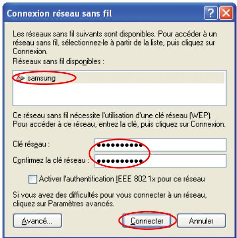SAMSUNG NX15TPHGW2 - Etape 2. Connexion à l'ordinateur configuré. - 1