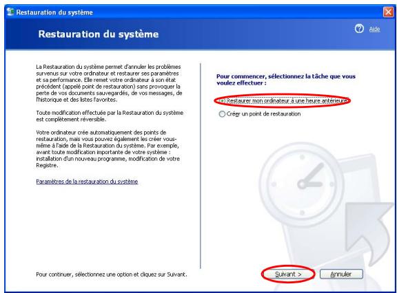 SAMSUNG NX15TPHGW2 - Revenir à un point de restauration antérieur - 1