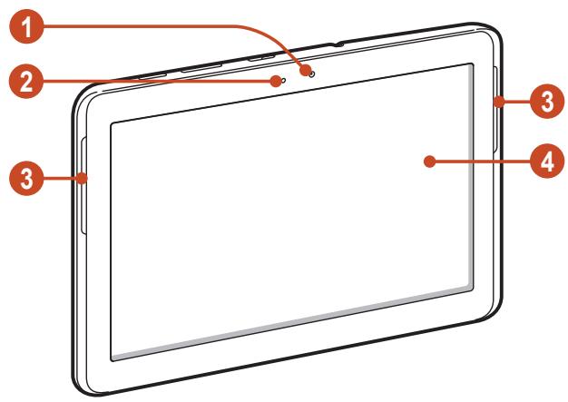 SAMSUNG GALAXY TAB 2 (10.1) WI-FI - > Face avant - 1