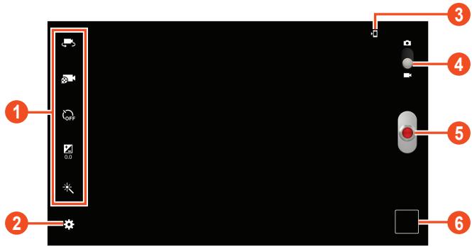 SAMSUNG GALAXY TAB 2 - Pointez l'objectif sur le sujet et procededez aux réglages nécessaires. - 1