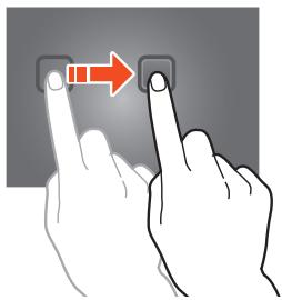 SAMSUNG GALAXY TAB 2 - > Déplacer un élément sur l'écran d'accueil - 1