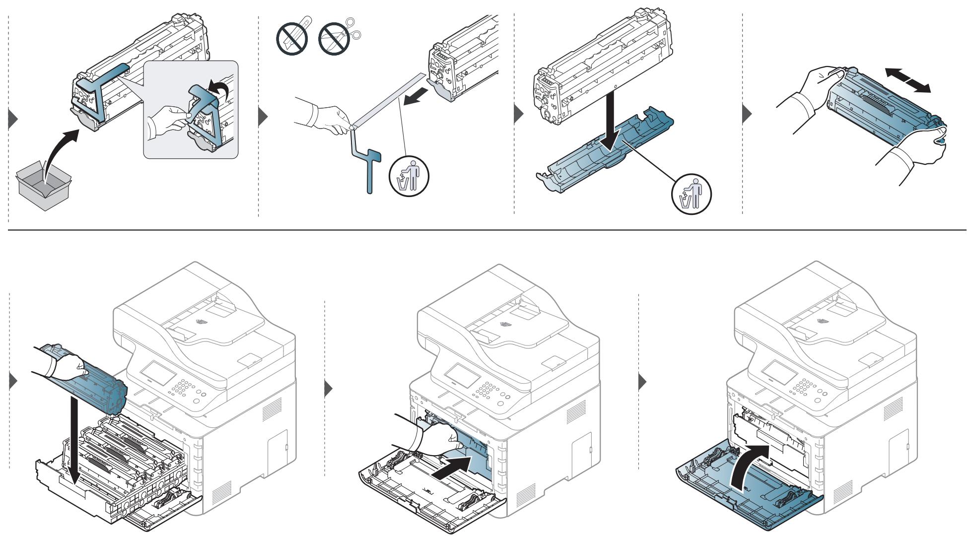 SAMSUNG XPRESS SL-C1860FW - Remplacement de la cartouche de toner - 1