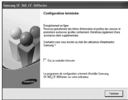 SAMSUNG SF-360 - Installation du logiciel d'impression - 3