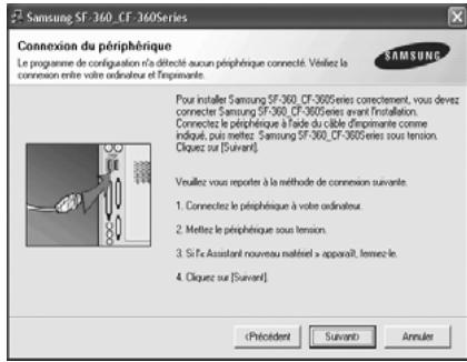 SAMSUNG SF-360 - Installation du logiciel d'impression - 2