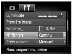 CANON POWERSHOT A3350 IS - Modification de la numérotation des fichiers - 1