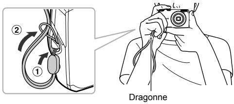 CANON POWERSHOT A3350 IS - Fixation de la dragonne/prise en main de l'appareil photo - 1