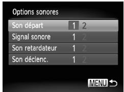 CANON POWERSHOT A3350 IS - Modification des sons - 1