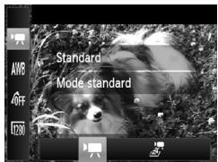 CANON POWERSHOT A3350 IS - Modification du mode video - 1