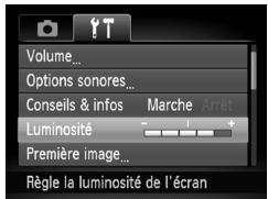 CANON POWERSHOT A3350 IS - Réglage de la luminosité de l'écran - 2