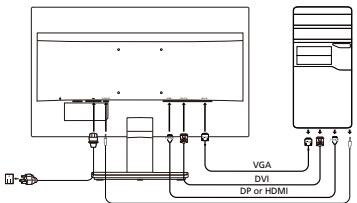 ACER VA220HQ - Külső kezelöszervek - 1