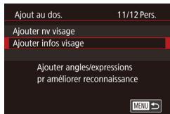 CANON POWERSHOT G5 X - Remplacement et ajust des informations de visage - 1