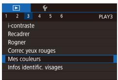 CANON POWERSHOT G5 X - Modification des teintes de couleur de l'image (Mes couleurs) - 2