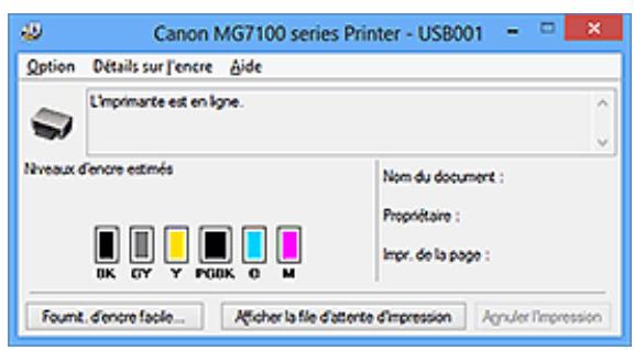 CANON MG 7150 - Contrôle du niveau d'encre sur votre ordinateur - 1