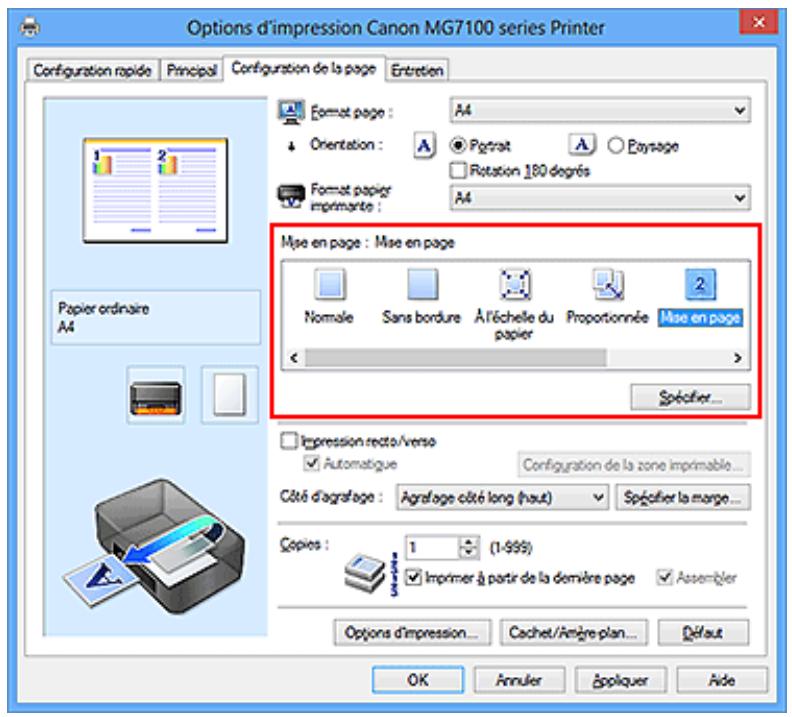 CANON MG 7150 - Impression mise en page - 2