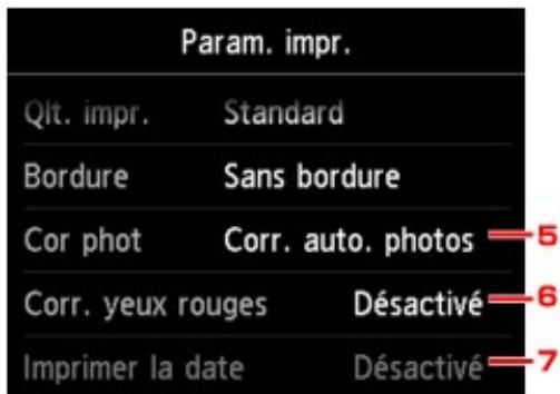 CANON MG 7150 - Paramètres - 2
