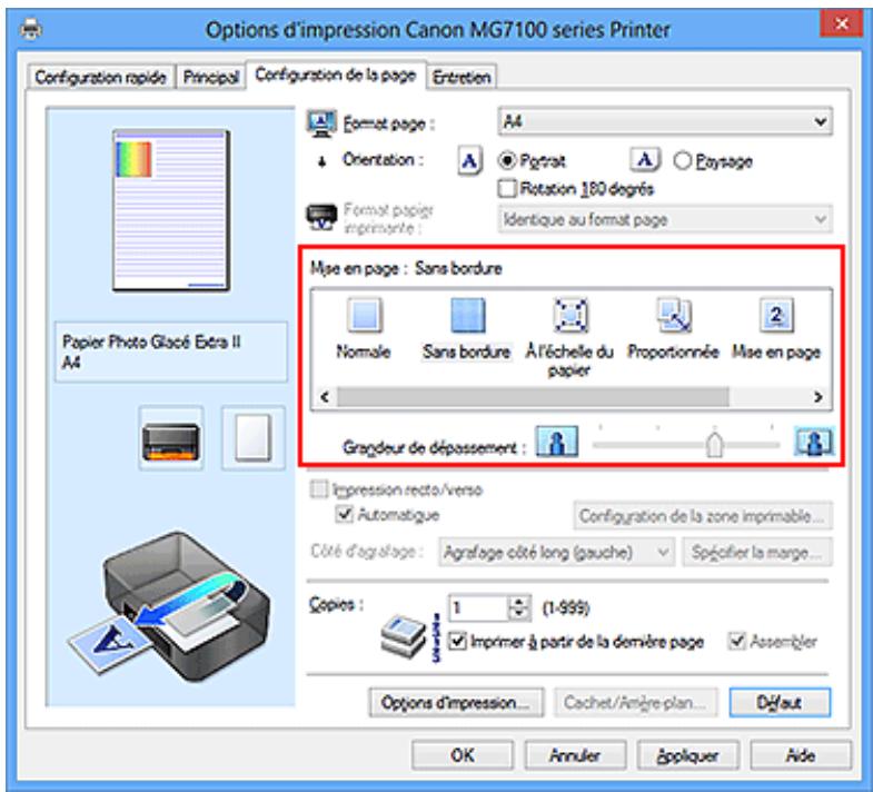 CANON MG 7150 - Définition d'une impression sans bordure - 1