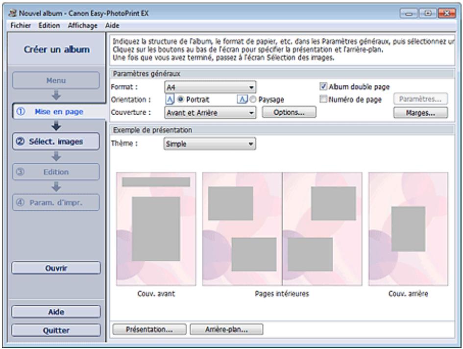 CANON PIXMA MX495 - Cliquez sur Album dans le Menu. - 1