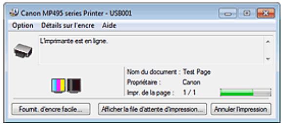 CANON PIXMA MX495 - Lancement de l'écran d'objet d'imprimante Canon IJ - 2