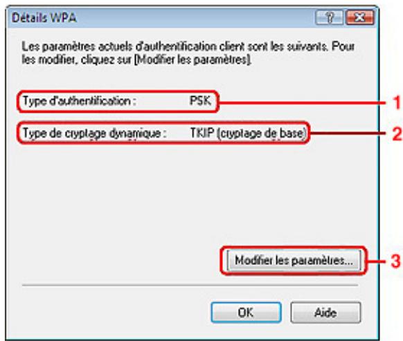 CANON PIXMA MX495 - Modification des paramètres détaillés WPA ou WPA2 - 1