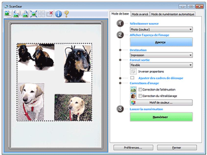 CANON PIXMA MX495 - Numérisation de plusieurs documents dans la vue de l'image entière - 3