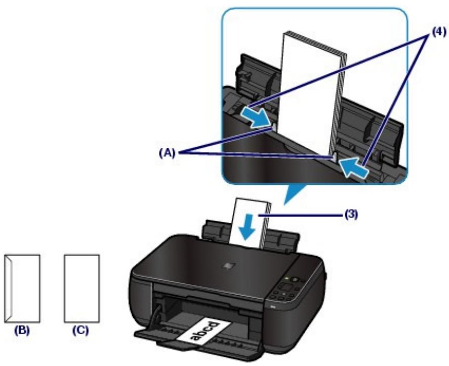 CANON PIXMA MX495 - Chargez les enveloppes. - 2