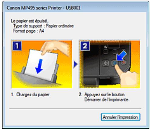 CANON PIXMA MX495 - Lorsque des erreurs se produit - 1