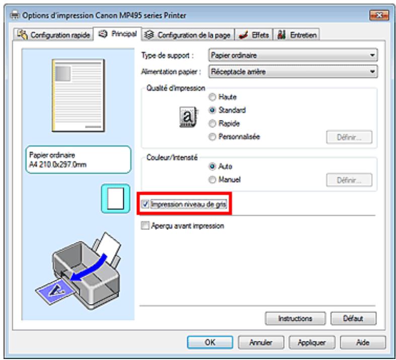 CANON PIXMA MX495 - Impression d'un document couleur en monochrome - 2