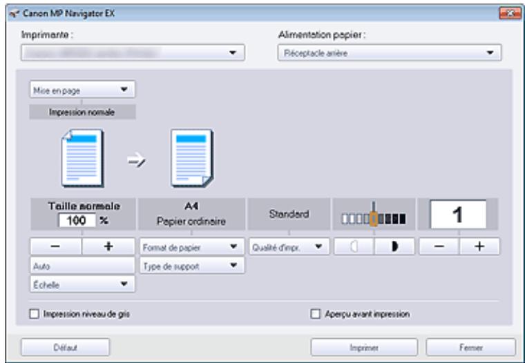 CANON PIXMA MX495 - Boîte de dialogue Imprimer le document - 1