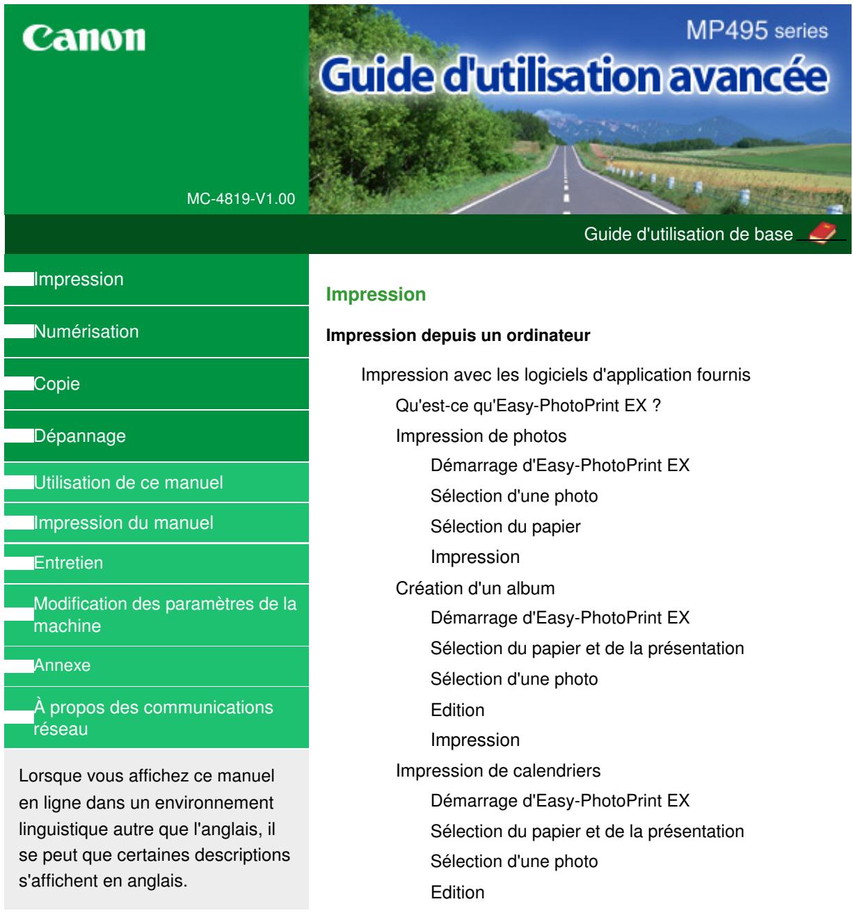 CANON PIXMA MX495 - Imprimez le motif de vérification des buses - 2