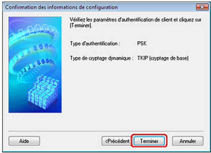 CANON PIXMA MX495 - Modification des paramètres détaillés WPA ou WPA2 - 4