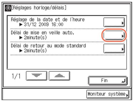 CANON IMAGERUNNER 2535 - Appuyez sur (mode utilisateur)  [réglages horloge/délais]. - 1