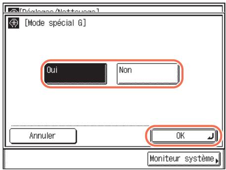 CANON IMAGERUNNER 2535 - Appuyez sur (mode utiliser)  [réglages/nettoyage]. - 2
