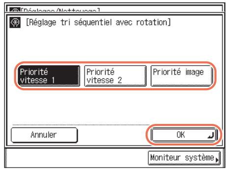 CANON IMAGERUNNER 2535 - Appuyez sur (mode utiliser)  [réglages/nettoyage]. - 2