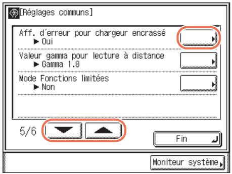 CANON IMAGERUNNER 2535 - Appuyez sur (※) (mode utiliser)  [réglages commons] - 2