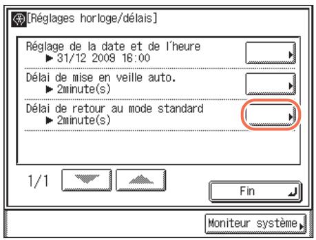 CANON IMAGERUNNER 2535 - Appuyez sur (mode utilisateur)  [réglages horloge/délais]. - 1