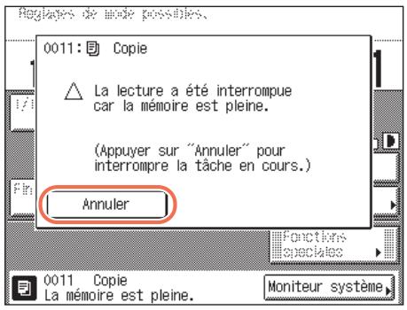 CANON IMAGERUNNER 2535 - Si un écran contextuel reconnaissant [Oui] et [Non] s'affiche : - 2