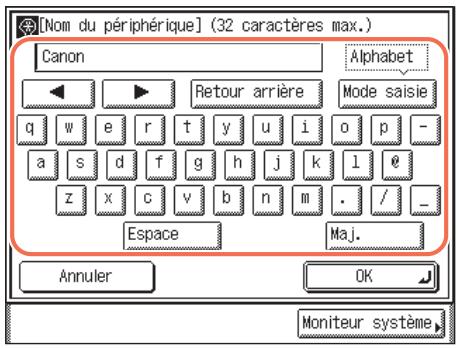 CANON IMAGERUNNER 2535 - - En mode de saisie [alphabet]: - 1