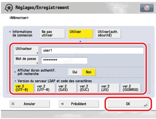 CANON IMAGERUNNER ADVANCE C5030I - Sélectionner [Ne pas utiliser], [Utiliser] ou [Utiliser(auth. sécurité)] pour . - 2