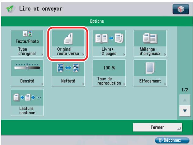 CANON IMAGERUNNER ADVANCE C5030I - Appuyer sur [Original recto verso]. - 1