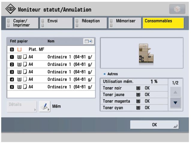 CANON IMAGERUNNER ADVANCE C5030I - Vérification, modification et annulation des tâches d'impression - 2