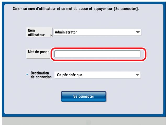 CANON IMAGERUNNER ADVANCE C5030I - Appuyer sur [Mot de passer]. - 1