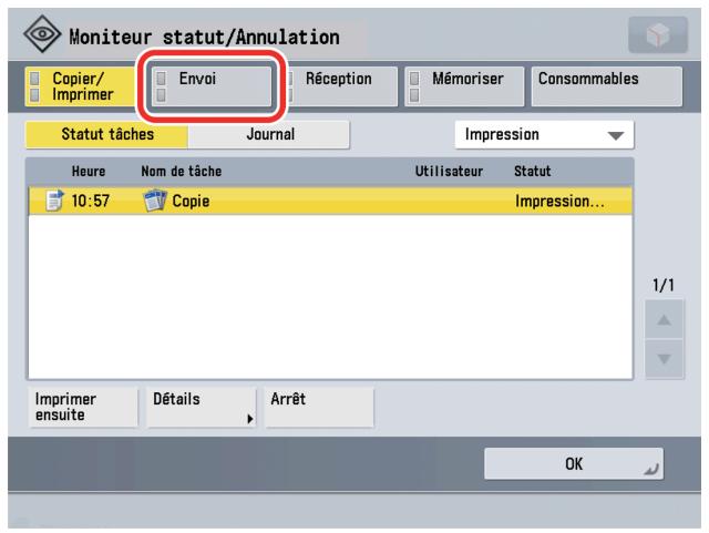CANON IMAGERUNNER ADVANCE C5030I - Appuyer sur  [Envoi]. - 1