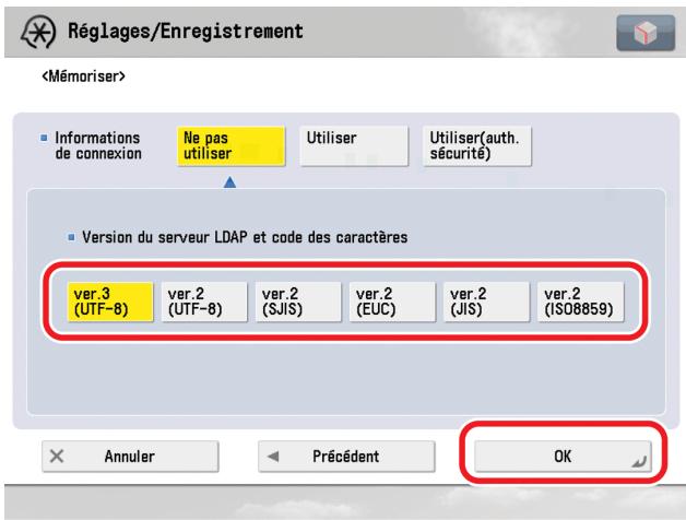 CANON IMAGERUNNER ADVANCE C5030I - Sélectionner [Ne pas utiliser], [Utiliser] ou [Utiliser(auth. sécurité)] pour . - 1