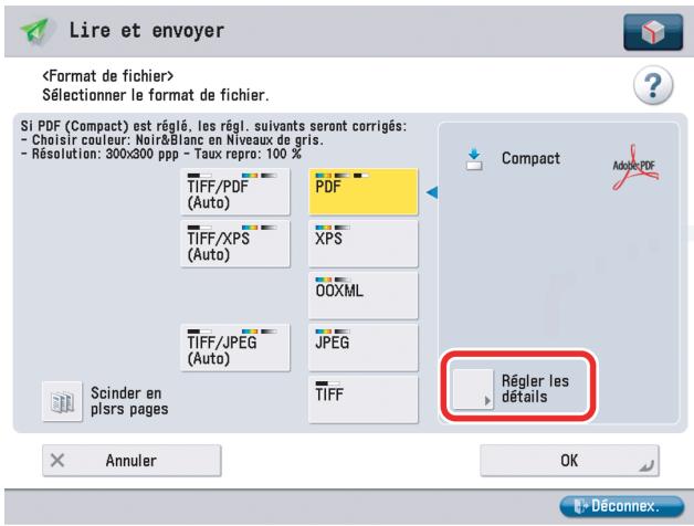 CANON IMAGERUNNER ADVANCE C5030I - Sélectionner [Compact]  appuyer sur [OK]. - 2