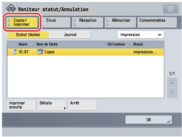 CANON IMAGERUNNER ADVANCE C5030I - Appuyer sur  [Copier/Imprimer]. - 1