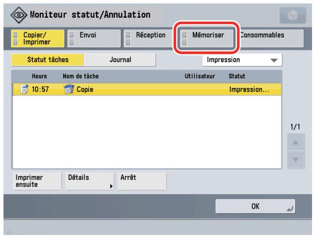 CANON IMAGERUNNER ADVANCE C5030I - Appuyer sur  [Mémoriser]. - 1