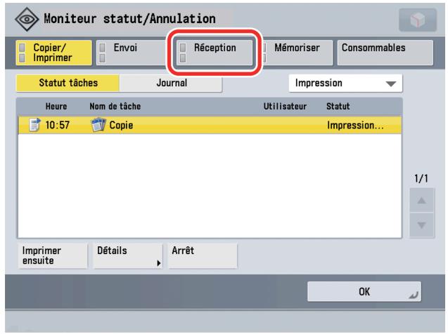 CANON IMAGERUNNER ADVANCE C5030I - Appuyer sur 念 [Réception]. - 1
