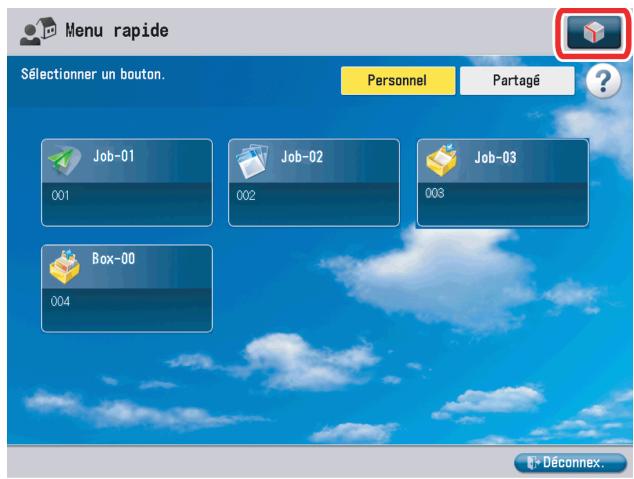 CANON IMAGERUNNER ADVANCE C5030I - Dans l'écran Menu rapide, appuyer sur - 2