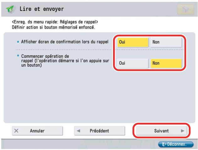 CANON IMAGERUNNER ADVANCE C5030I - Vérifier les réglages → appuyer sur [Suant]. - 2