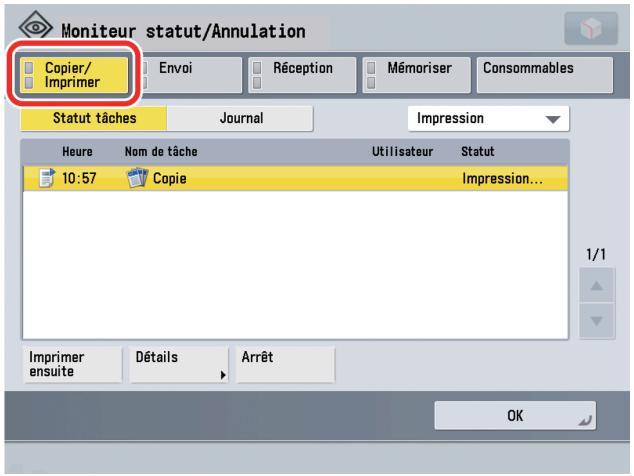 CANON IMAGERUNNER ADVANCE C5030I - Appuyer sur  [Copier/Imprimer]. - 1